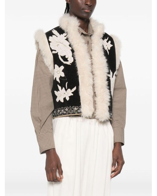 Forte_forte Black Ecofur Details Vest