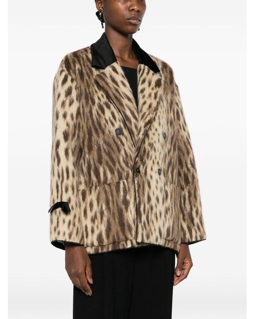 Forte_forte Natural Wool Blend Double-Breasted Jacket