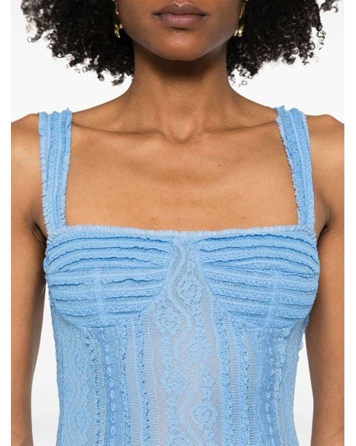 Charo Ruiz Blue Gaia Long Dress