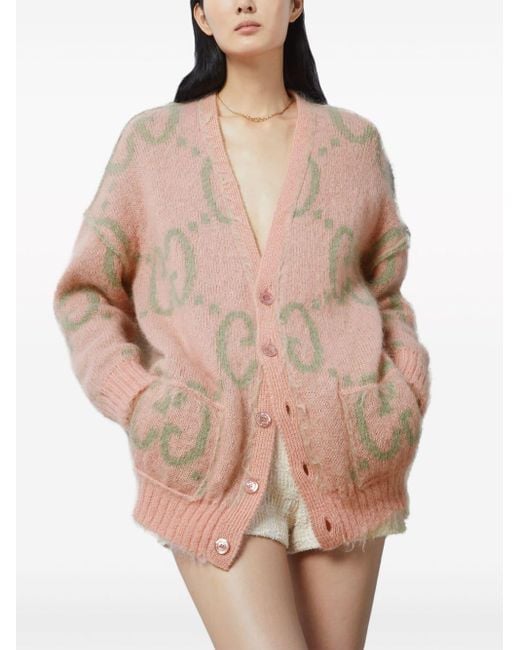 Gucci Green GG Reversible Wool Cardigan
