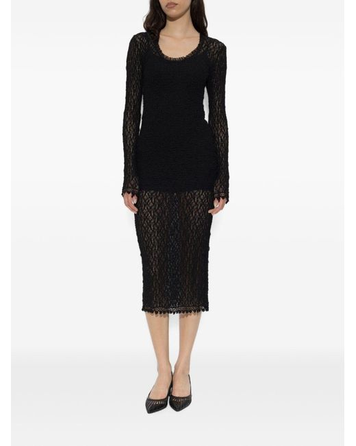 Isabel Marant Black Belsane Guipure Lace Dress