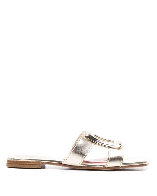 Roger Vivier White Belle Vivier Slipper