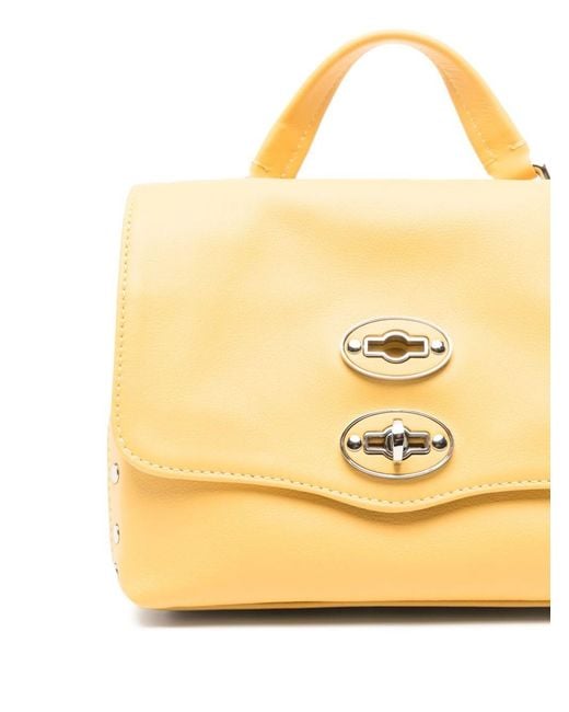 Zanellato Metallic Postina Saeta Baby Leather Handbag