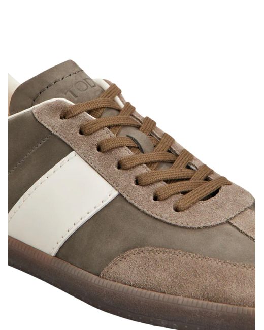Tod's Brown Leather Sneakers for men