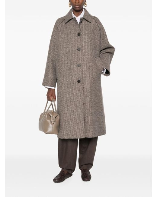 Harris Wharf London Gray Wool And Cashmere Blend Coat