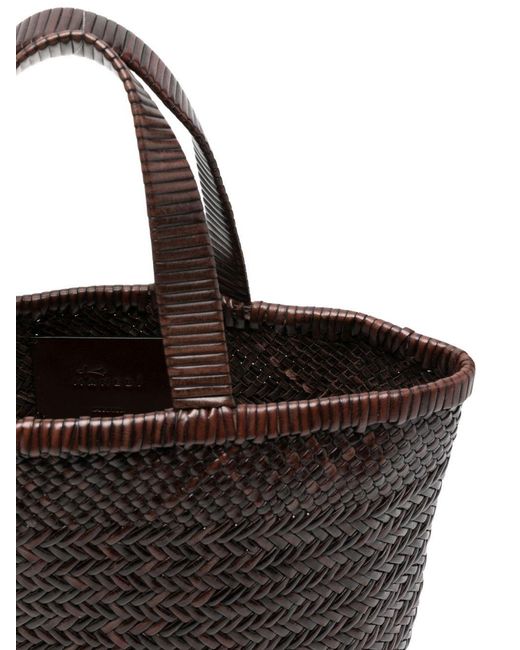 Manebí Black Medium Leather Tote Bag