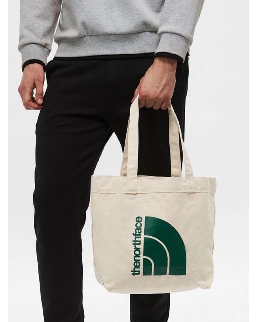 The North Face White Cotton Tote Bag for men