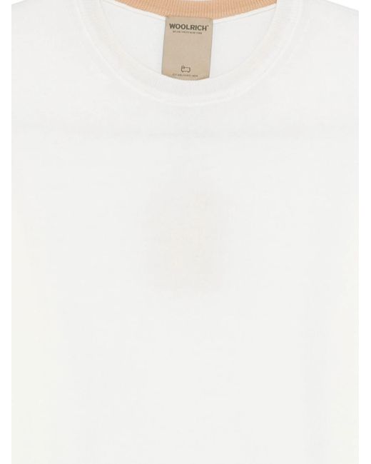 Woolrich White Cotton Sweater for men