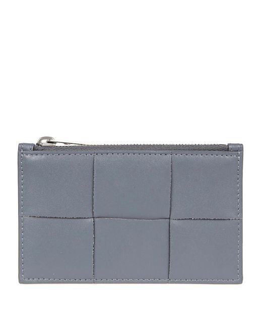 Bottega Veneta Gray Leather Card Holder for men