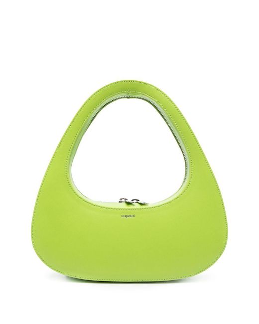 Coperni Green Baguette Swipe Leather Handbag