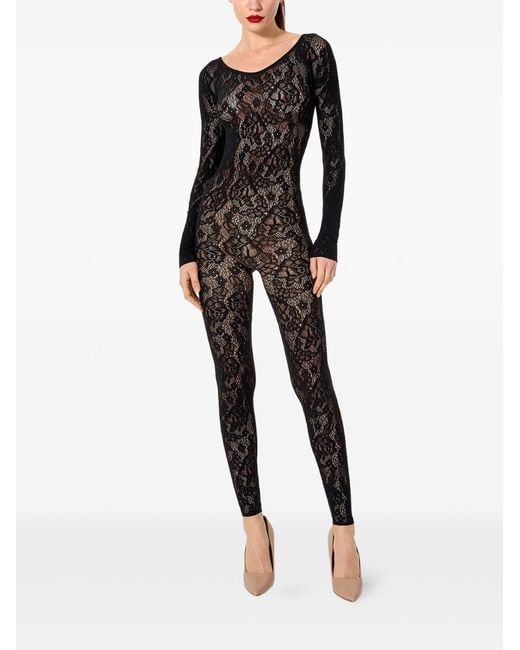 Wolford Black Infinite Rose Jumpsuit