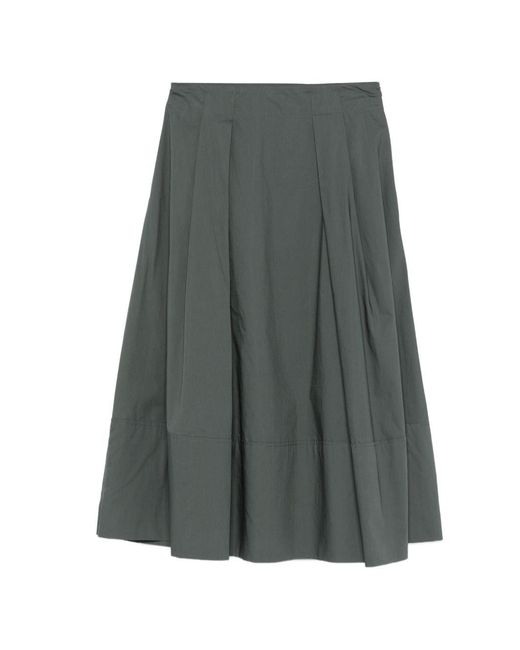 Woolrich Gray Cotton Long Skirt