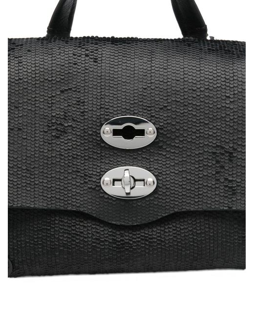 Zanellato Black Postina Cbi Baby Leather Handbag