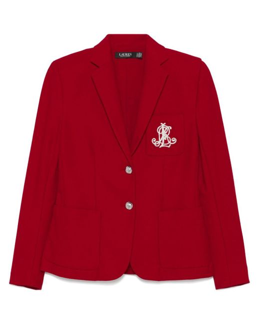 Ralph Lauren Red Logo-Patch Blazer