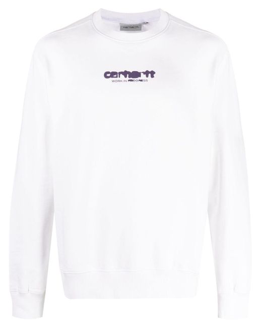 Carhartt White Ink Bleed Cotton Sweatshirt for men