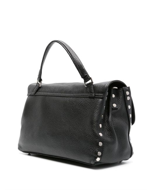 Zanellato Black Postina Daily Small Leather Handbag