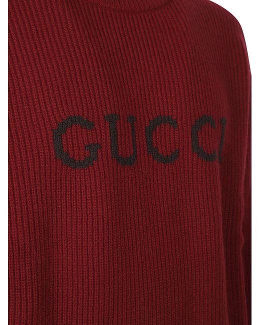 Gucci Red Wool And Cashmere Blend Sweater for men