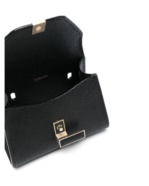 Valextra Black Iside Leather Belt Bag