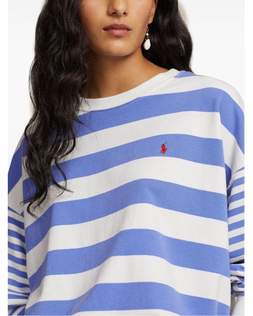 Polo Ralph Lauren Blue Striped Cotton Sweatshirt