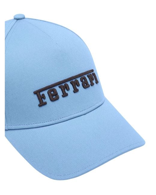 Ferrari Blue Baseball Cap With Logo for men