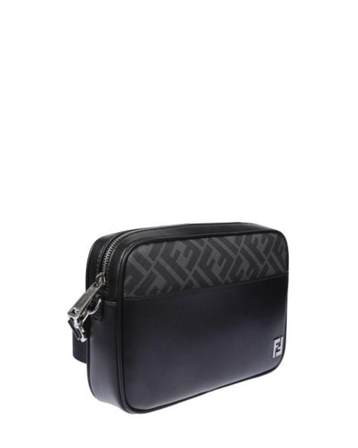 Fendi Black Borsa A Spalla Camera Case Media for men