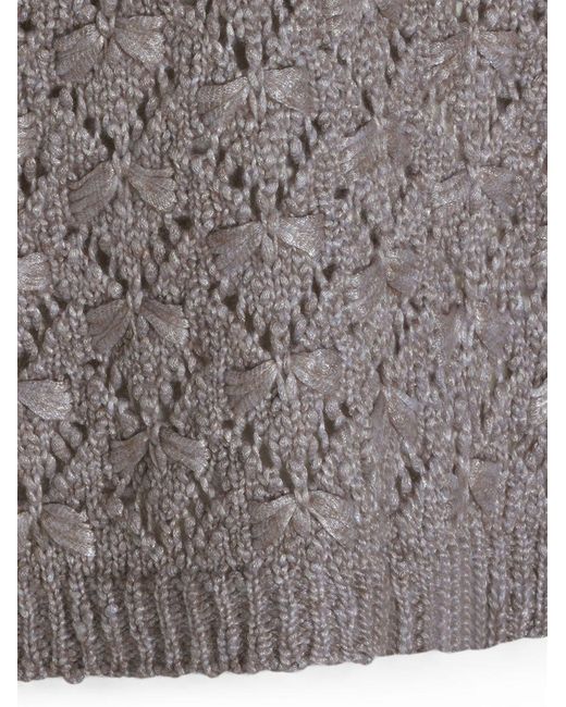 Fabiana Filippi Gray Wool Blend Top