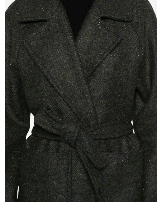 Diega Black Long Coat Marelo