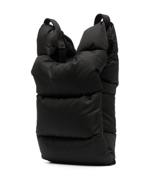 Moncler Black Legere Small Padded Bucket Bag