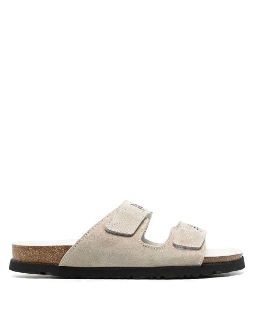 Palm Angels Leather Sandals in White for Men | Lyst