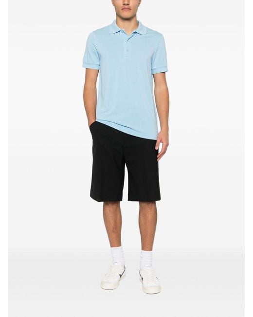 Tom Ford Blue Solid Polo for men