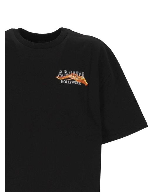 Amiri Black T-Shirt With Logo for men