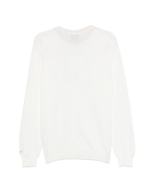 Woolrich White Cotton Sweater for men
