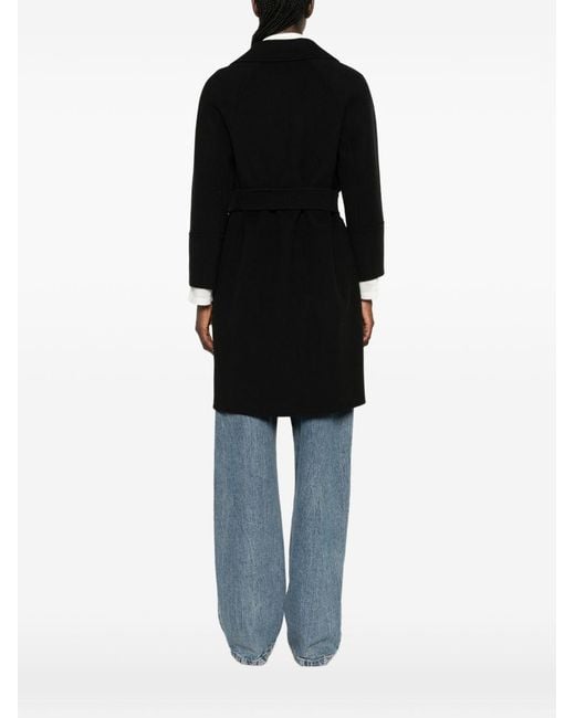 Max Mara Black Wool Midi Coat