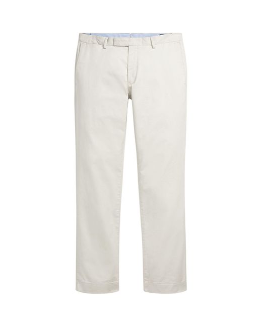 Ralph Lauren White Slim Fit Chino Trousers for men
