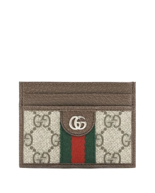 Gucci Gray Ophidia Gg Card Case