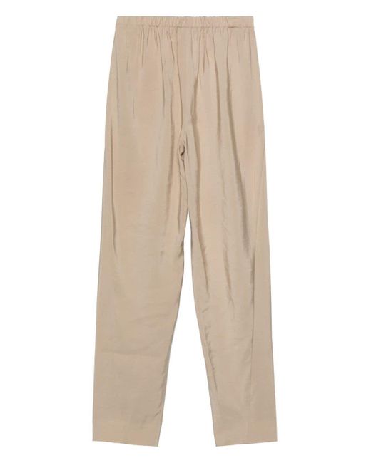 Emporio Armani Natural Overlapping-panel Tapered Trousers