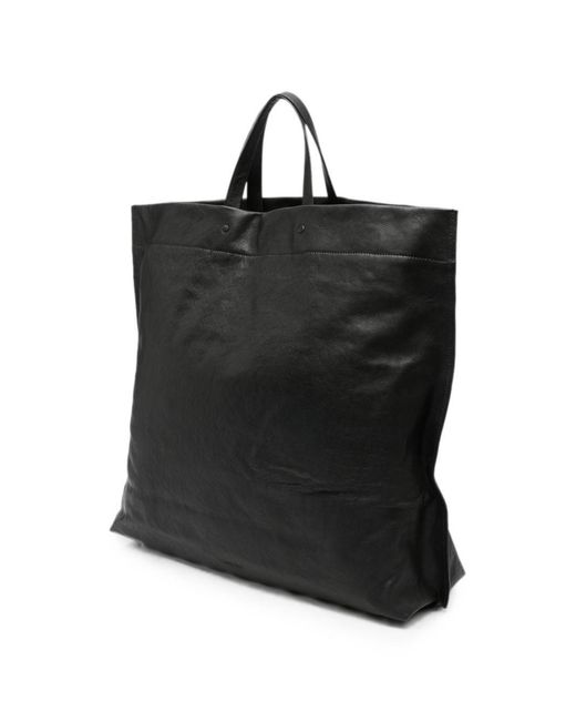 Lihann George Black Matti Leather Tote Bag