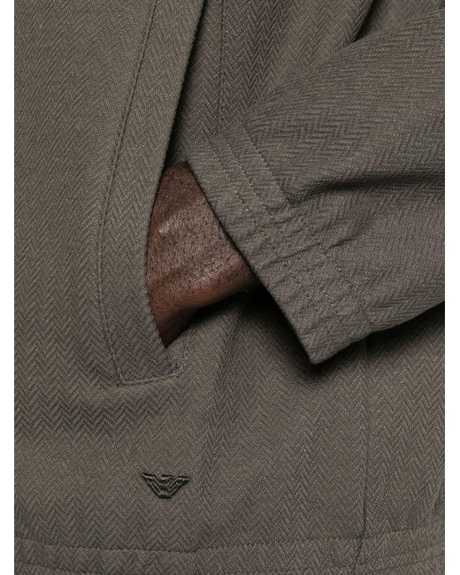 Emporio Armani Brown Zipped Sweatshirt for men