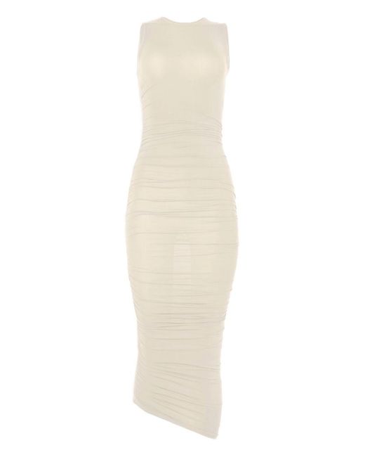 Wolford White Sheer Drape Dress