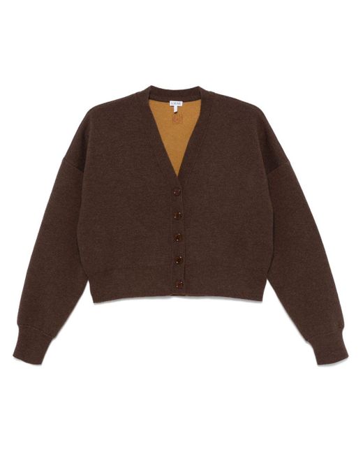 Loewe Brown Cropped Cardigan