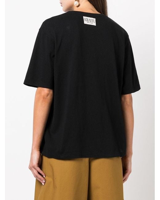 Khaite Black Mae Cotton T-Shirt
