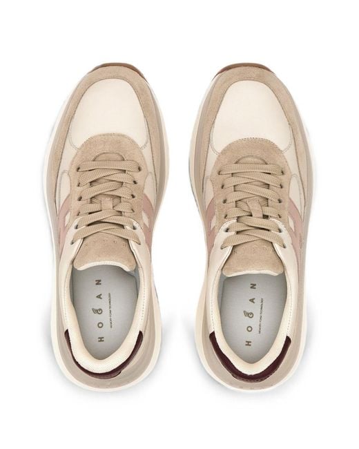 Hogan White H714 Leather Sneakers