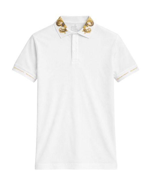 Versace Jeans Couture White Cotton Polo for men