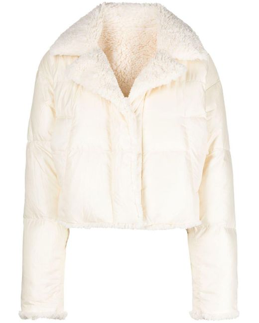 MICHAEL Michael Kors White Faux-fur Cropped Jacket