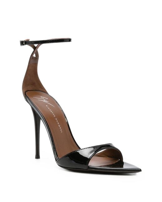 Giuseppe Zanotti Black Intriigo Leather Sandals