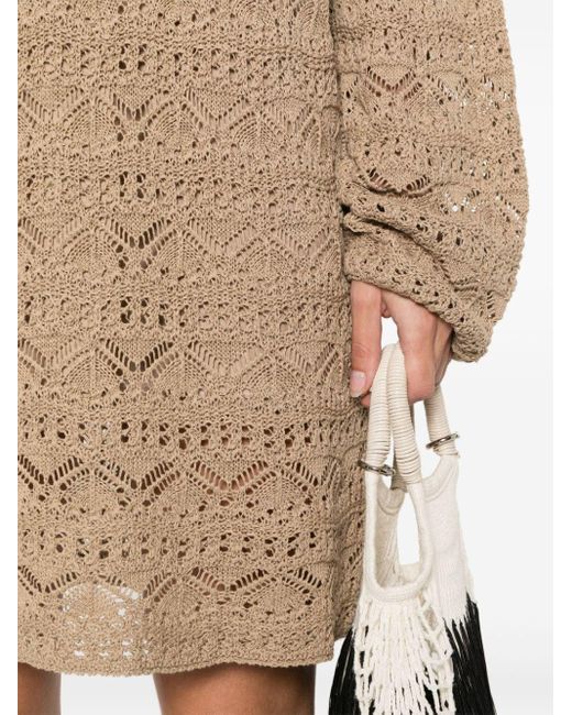 IRO Natural Crochet Cotton Short Dress