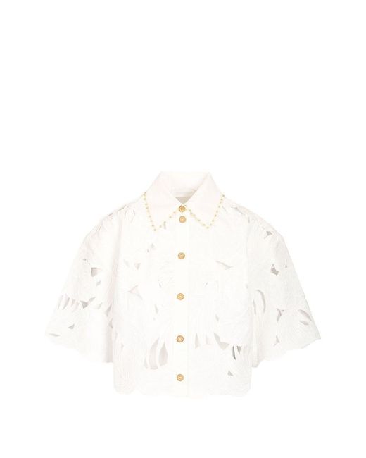 Zimmermann White Mahon Cotton Shirt