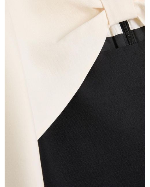 Valentino Black Wool And Silk Mini Dress