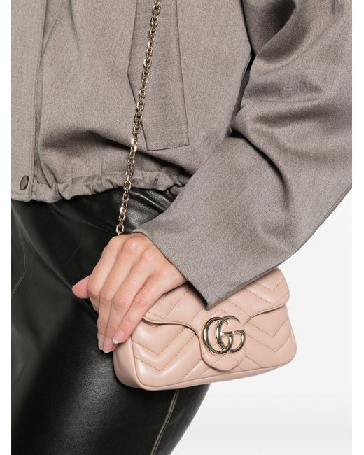Gg Marmont Borsa Mini di Gucci in Pink