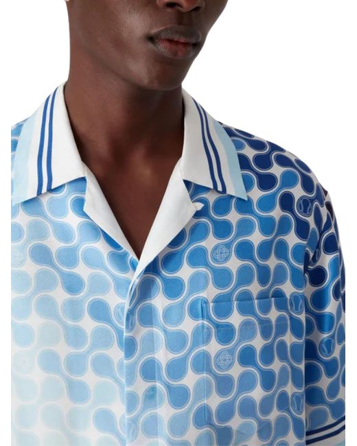 Casablanca Blue Bowling Shirt for men